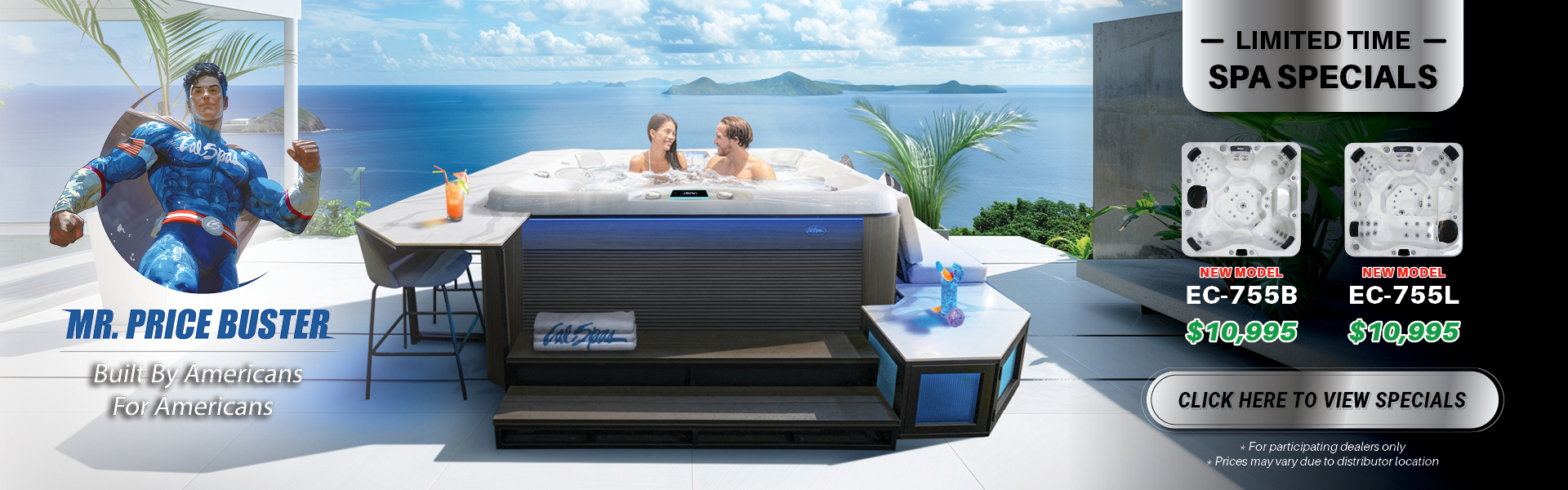 Calspas hot tub being used in a family setting - Mobile