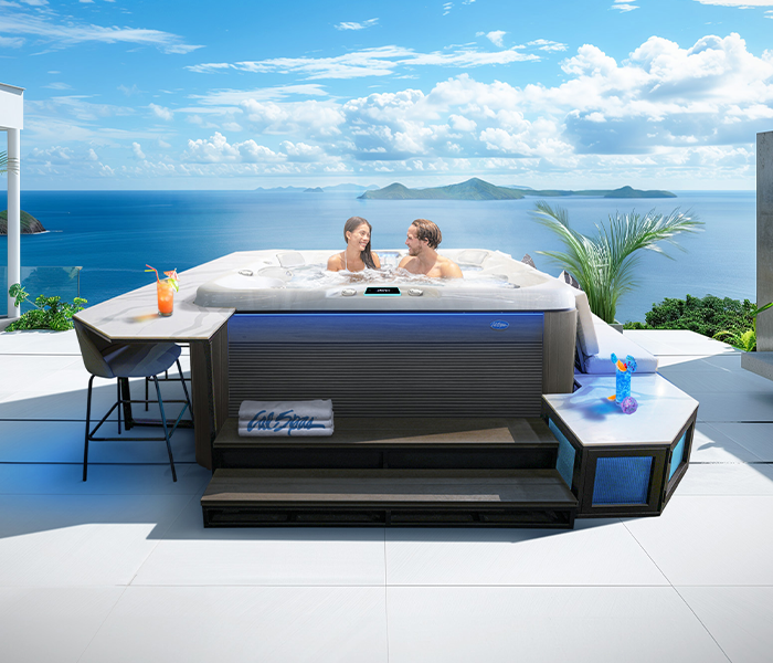 Calspas hot tub being used in a family setting - Mobile
